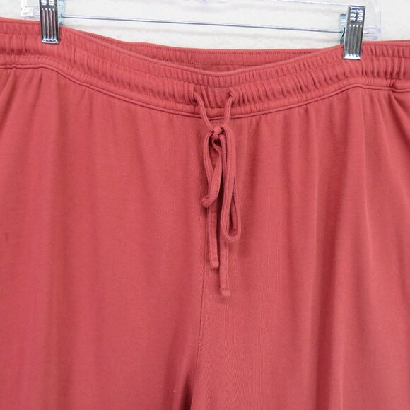 Lands End Sweat Pants Womens Size 3X Red Crop Capri Loungewear Knit - Picture 2 of 8